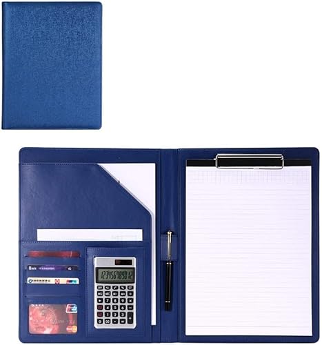 ByNGSDCC Portfolio-Ordner Konferenzmappe, A4, Klemmbrett, Organizer for Lebensläufe/Besprechungen/Rechtsdokumente, Taschen for die Büroarbeit(Blue) von ByNGSDCC