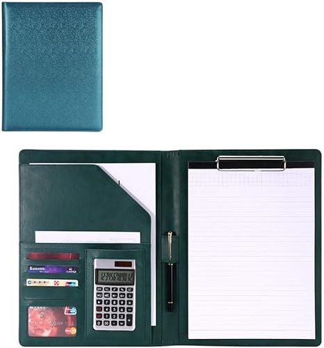 ByNGSDCC Portfolio-Ordner Konferenzmappe, A4, Klemmbrett, Organizer for Lebensläufe/Besprechungen/Rechtsdokumente, Taschen for die Büroarbeit(Green) von ByNGSDCC