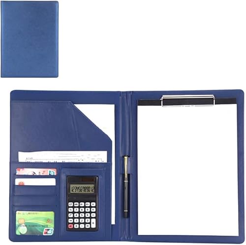ByNGSDCC Portfolio-Ordner Konferenzmappe A4 Unisex Aktentasche Business Meeting Aktentasche Aufbewahrungstasche Ordner Multifunktionale Ledermappe Geschäftsmappe Taschen for Büroarbeit(Brown) von ByNGSDCC