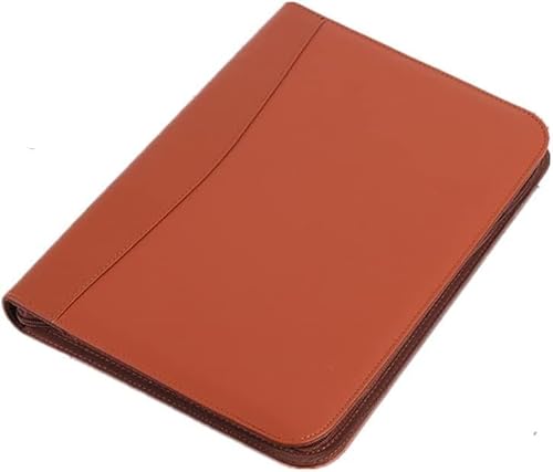 ByNGSDCC Portfolio-Ordner Portfolio-Organizer, A4, Konferenzordner mit Reißverschluss, Business-Dokumententasche, Business-Portfolio mit Reißverschluss(Brown) von ByNGSDCC