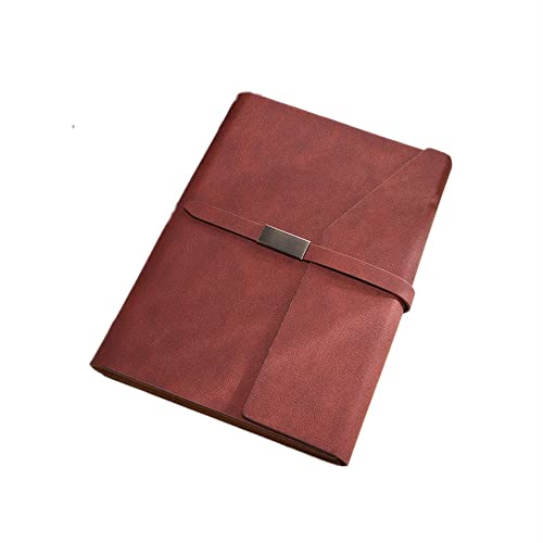 ByNGSDCC Portfolio-Ordner Portfolio-Organizer, tragbarer Klemmbrett-Ordner, Konferenzordner, PU-Kunstleder, Business-Padfolio, Business-Portfolio mit Reißverschluss(Brown) von ByNGSDCC