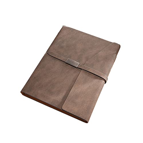ByNGSDCC Portfolio-Ordner Portfolio-Organizer, tragbarer Klemmbrett-Ordner, Konferenzordner, PU-Kunstleder, Business-Padfolio, Business-Portfolio mit Reißverschluss(Khaki) von ByNGSDCC