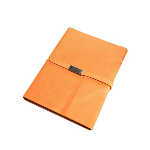 ByNGSDCC Portfolio-Ordner Portfolio-Organizer, tragbarer Klemmbrett-Ordner, Konferenzordner, PU-Kunstleder, Business-Padfolio, Business-Portfolio mit Reißverschluss(Orange) von ByNGSDCC