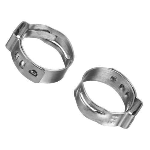 ByNGSDCC Schlauchschellen Klemmringe, (10 Stück) Klemme aus Edelstahl 304 Einzelohrklemme Endlose Kehle Wasser-, Öl- und Gasschlauchklemme, starker Kehlenhaltering, China,(7 8.5mm10pcs) von ByNGSDCC