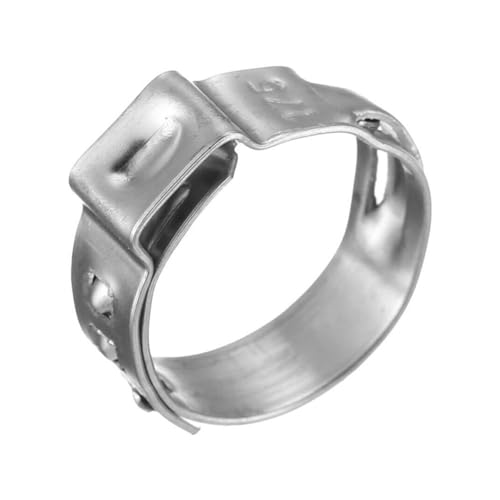 ByNGSDCC Schlauchschellen Klemmringe, 100 Teile/los Rohr klemme 6,5mm bis 21mm Edelstahl 304 Einzigen Ohr Schlauch Klemmen Einzigen 24 Arten größe,(8.8 10.5mm 100pcs) von ByNGSDCC