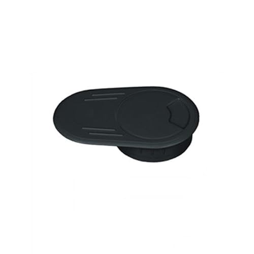 ByNGSDCC Tischdurchführung 10 Stück Drahtlochabdeckung 53 mm 60 mm Kabeltülle Halter Aufbewahrung for Computer, Büro, Tisch, Hotel, Schreibtisch, Möbelbeschläge(Black,53MM) von ByNGSDCC
