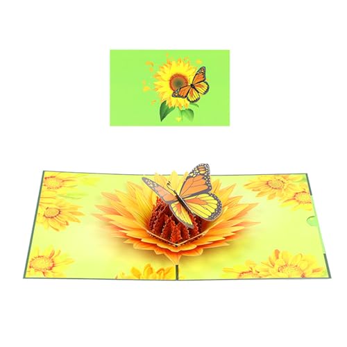 3D-Blumen-Schmetterlings-Grußkarte, Segenskarte, Geschenkkarten, multifunktionale 3D-Popup-Muttertagskarten für Mutter, Tochter, 3D-Blumenkarte von Bydezcon