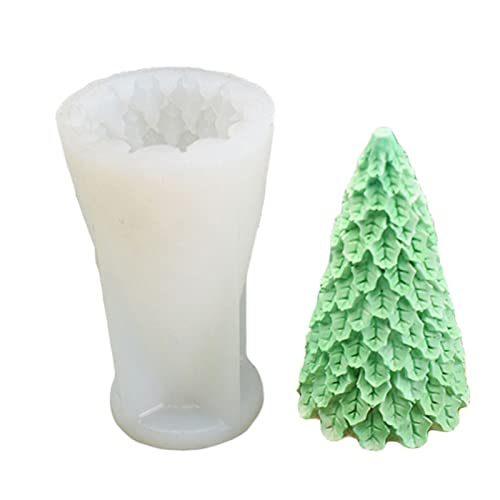3D-Weihnachtsbäume, Silikonform für Süßigkeiten, Backen, Seife, Schokolade, Ton, Weihnachtsdekorationen, Weihnachtsformen, Silikon für Wachsherstellung, Weihnachtsbaumformen, 3D von Bydezcon