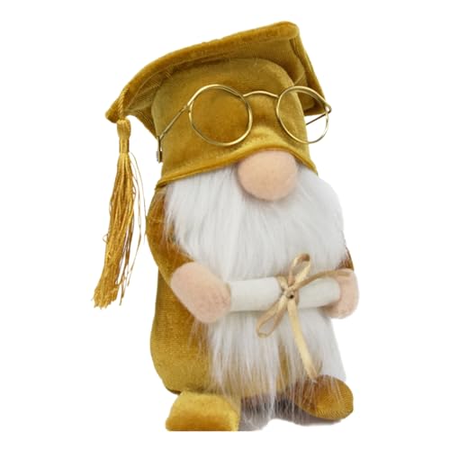 Bydezcon Wichtel, Doktorhut, Kunstornamente, Schreibtische, weniger Gesicht für Schule, Büro, Urlaub, Dekoration, Abschlussfeier, Gesicht weniger von Bydezcon