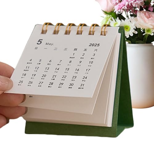 2026 Mini -Schreibtischkalender, Desktop -Kalenderplaner, jährlicher Zeitplan Notizblock, reibungsloses Schreibenpapier, kompaktes stilvolles Layout, 6,5x7x3 cm, für die Zeitplanung von Byeaon
