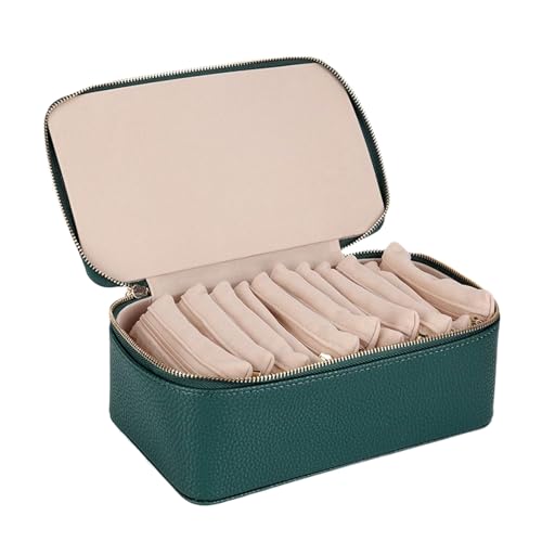 Byeaon F-Amiliarn Reise-Schmuckschatulle mit kleinen Beuteln, tragbare Schmuck-Organizer-Box aus PU-Leder, Halsketten-Aufbewahrungstasche, stoßfestes Design, stilvolles Design, 21,5 x 11,5 x 8,5 cm Byeaon F-Amiliarn Reise-Schmuckschatulle mit kleinen Beuteln, tragbare Schmuck-Organizer-Box aus PU-Leder, Halsketten-Aufbewahrungstasche, stoßfestes Design, stilvolles Design, 21,5 x 11,5 x 8,5 cm von Byeaon