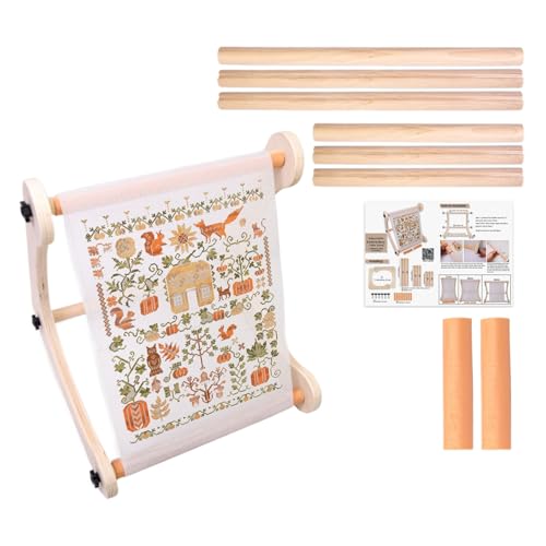 Einstellbarer Stickstillstand, Holzstichrahmen, Quiltnadelhalter, tragbare Musteranzeigeunterstützung, 30x30x21 cm, für das Handwerk Einstellbarer Stickstillstand, Holzstichrahmen, Quiltnadelhalter, tragbare Musteranzeigeunterstützung, 30x30x21 cm, für das Handwerk von Byeaon