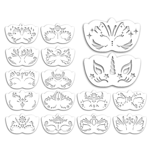 Schmackvorlagen für Kinder und Erwachsene, wiederverwendbares Schablonen -Kit, Body Art Design, mehrere künstlerische Auswahlmöglichkeiten, breite Auswahl an Verwendungsmöglichkeiten, 20x12x0,1 cm, fü von Byeaon