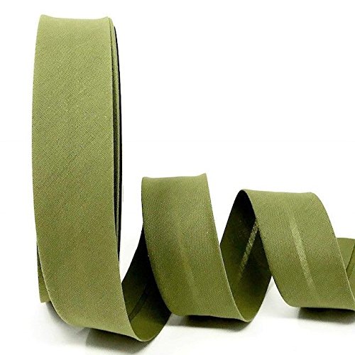 byetsa Khaki Grün 30 mm Polycotton Schrägband auf einer 25 m Rolle von Byetsa