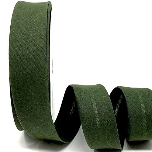 Byetsa Schrägband, 30 mm, Polycotton, Olivgrün, auf einer 25-m-Rolle von Byetsa