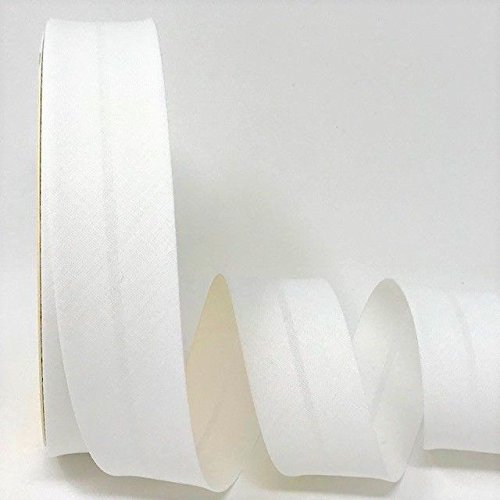 Byetsa Schrägband aus Baumwollmischgewebe, 30 mm, auf 25 m Rolle, Weiß Byetsa Schrägband aus Baumwollmischgewebe, 30 mm, auf 25 m Rolle, Weiß von Byetsa