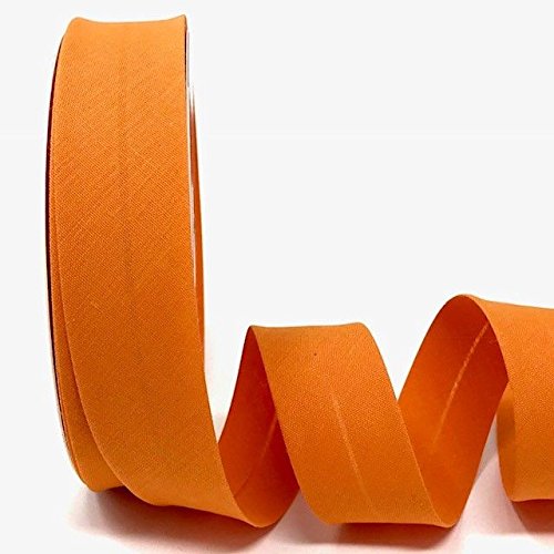 Byetsa orange 30 mm Polycotton Schrägband auf einer 25 m Rolle von Byetsa