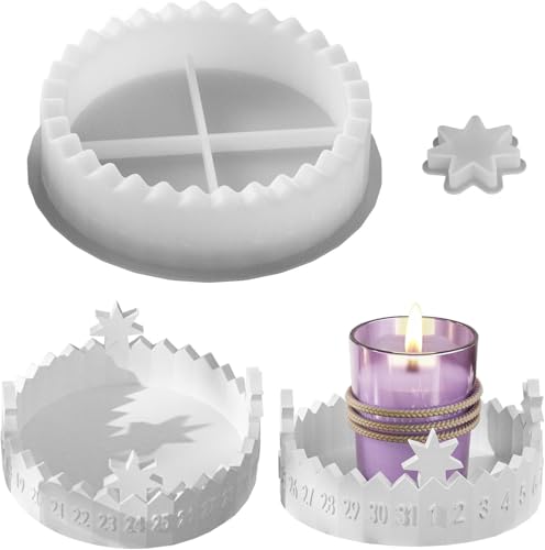 Gießformen Silikon Adventskranz, Gießform Adventskalender Silikonform Countdown Kalender Silikonform Kerzenhalter Weihnachten Giessform Silikon für Ostern,Eid,Weihnachten,Halloween Gießformen Silikon Adventskranz, Gießform Adventskalender Silikonform Countdown Kalender Silikonform Kerzenhalter Weihnachten Giessform Silikon für Ostern,Eid,Weihnachten,Halloween von Byffoer