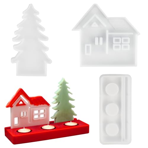 Silikonformen Gießformen Häuser,3 Stück Silikonformen Gießformen Weihnachten Silikonform Baum Silikonform Haus mit Sockel Silikon Gießform Haus Baum Giessform Silikon Frühling für Handwerk Silikonformen Gießformen Häuser,3 Stück Silikonformen Gießformen Weihnachten Silikonform Baum Silikonform Haus mit Sockel Silikon Gießform Haus Baum Giessform Silikon Frühling für Handwerk von Byffoer