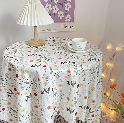 Byfoyif φ120cm Tischdecke rund Tischtuch Abwaschbar Tischbelag Blumen MusterTafeldecke Tischwäsche Baumwolle Gartentischdecke für Esszimmer Küche Party Festival Byfoyif φ120cm Tischdecke rund Tischtuch Abwaschbar Tischbelag Blumen MusterTafeldecke Tischwäsche Baumwolle Gartentischdecke für Esszimmer Küche Party Festival von Byfoyif