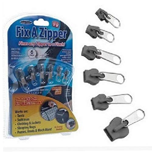 Byfri New 6pcs Universal-Instant Fix Zipper Reparatursatz Ersatz Zip Slider Zähne Reißverschlüsse von BYFRI