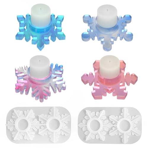 2 Stück Silikon Gießformen Weihnachten Kerzenständer, Schneeflocken Kerzenständer Silikonform, Kerzenständer Silikonform, Kerzenständer Formen Weihnachten, DIY Harz-Schneeflocken-Kerzenhalterform 2 Stück Silikon Gießformen Weihnachten Kerzenständer, Schneeflocken Kerzenständer Silikonform, Kerzenständer Silikonform, Kerzenständer Formen Weihnachten, DIY Harz-Schneeflocken-Kerzenhalterform von Byhsoep