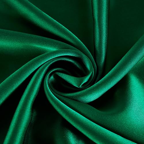 100% Reine Maulbeerseide Stoffmeterware 1m 19 Momme Charmeuse Stain Silk 114cm Breite - Premium Luxusstoff für Brautkleider, Bettwäsche & Krawatten（Grün） von Byitre