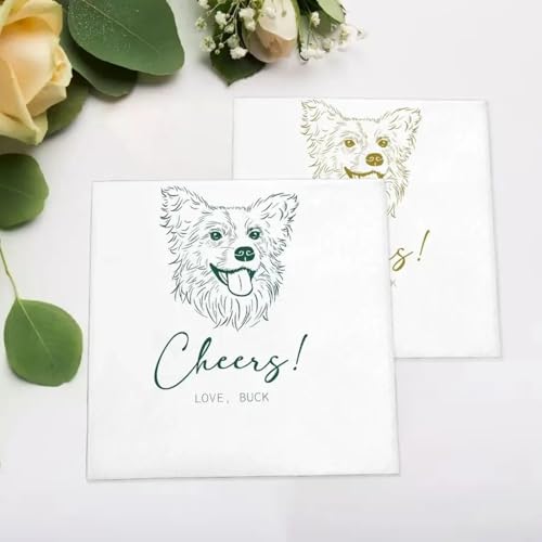 Personalisierte Servietten für Hochzeit, personalisiertes Foto, illustrierte Hunde-Hochzeitsservietten mit Namen, individuelle Haustier-Hochzeitsservietten, Brautparty, Verlobungsfeier, Geburtstag, Personalisierte Servietten für Hochzeit, personalisiertes Foto, illustrierte Hunde-Hochzeitsservietten mit Namen, individuelle Haustier-Hochzeitsservietten, Brautparty, Verlobungsfeier, Geburtstag, von Bykiyevm