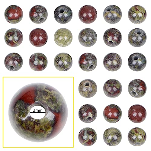 Bymitel 8 mm Perlen großes Loch 2,0 mm Größe Original Natursteinperlen Edelstein Runde Lose Perlen 45 Stück Energie Heilfaden Lose Perlen für Schmuckherstellung Armbänder Fußkettchen (8 mm, Blutstein) Bymitel 8 mm Perlen großes Loch 2,0 mm Größe Original Natursteinperlen Edelstein Runde Lose Perlen 45 Stück Energie Heilfaden Lose Perlen für Schmuckherstellung Armbänder Fußkettchen (8 mm, Blutstein) von Bymitel