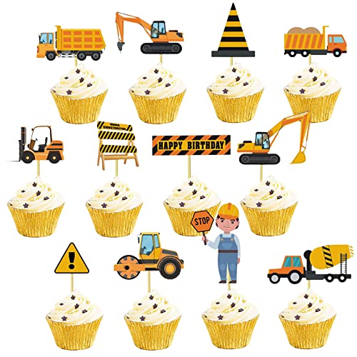 Bymivofun 24 Stück Baufahrzeug Cupcake Topper, Auto Bagger Kuchendekoration, Bagger Cake Topper, für Kinder Jungen Kinder Geburtstagsfeier Dekoration Bymivofun 24 Stück Baufahrzeug Cupcake Topper, Auto Bagger Kuchendekoration, Bagger Cake Topper, für Kinder Jungen Kinder Geburtstagsfeier Dekoration von Bymivofun