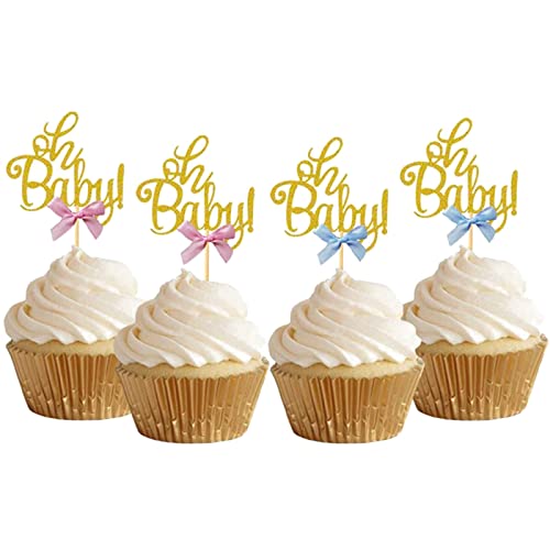 Bymivofun 24 Stück Glitzer Oh Baby Cupcake Topper, Gender Reveal Cupcake Topper, für Geburtstag, Hochzeit, Taufe, Babyparty, Kinderpartydekorationen Bymivofun 24 Stück Glitzer Oh Baby Cupcake Topper, Gender Reveal Cupcake Topper, für Geburtstag, Hochzeit, Taufe, Babyparty, Kinderpartydekorationen von Bymivofun