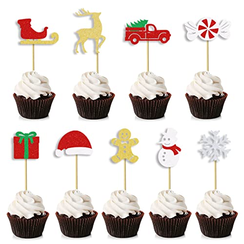 Bymivofun 27 Pcs Weihnachts kuchen Topper, Weihnachts Cupcake Topper, für Weihnachtskuchen Dekorationen Weihnachtsfeiertagsbedarf Bymivofun 27 Pcs Weihnachts kuchen Topper, Weihnachts Cupcake Topper, für Weihnachtskuchen Dekorationen Weihnachtsfeiertagsbedarf von Bymivofun