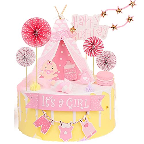 Bymivofun Taufe Kuchen Dekoration, Baby Mädchen Geburtstags Dekoration, Baby Dusche Kuchen Dekoration, für Geburtstagsfeier, Dusche, Birthday Topper, Taufe Bymivofun Taufe Kuchen Dekoration, Baby Mädchen Geburtstags Dekoration, Baby Dusche Kuchen Dekoration, für Geburtstagsfeier, Dusche, Birthday Topper, Taufe von Bymivofun