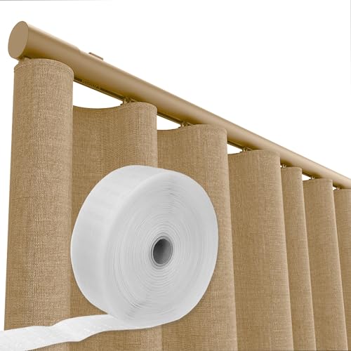 Byour3 – Wellenvorhangbänder – transparentes Vorhangband für Vorhangsaumband für Innenvorhänge mit Taschen für Kunststoffhaken Gardinenband Küchen Vorhänge (Welle, 5 Meter) von Byour3