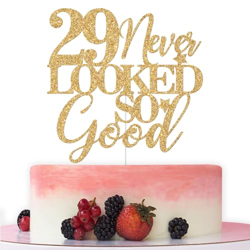 29 Never Looked So Good Cake Topper Happy 29th Birthday Cake Decorations Cheers to 29 Years 29th Birthday Anniversary Party Decorations Gold Glitter 29 Never Looked So Good Cake Topper Happy 29th Birthday Cake Decorations Cheers to 29 Years 29th Birthday Anniversary Party Decorations Gold Glitter von Bytorjar