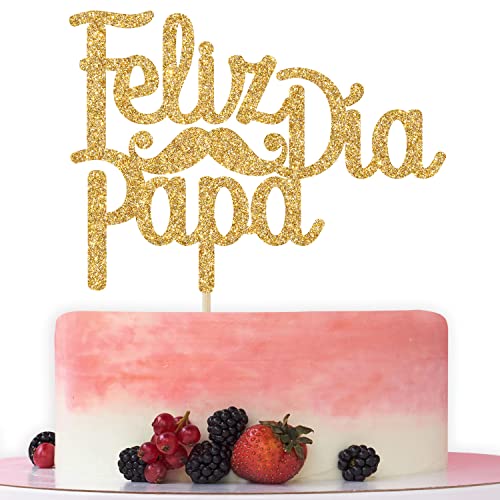 Feliz Dia Papa Cake Topper, Feliz Cumpleaños Papa, Happy Fathers Day Dekorationen, Dad Birthday Party Dekoration Supplies Gold Glitter Feliz Dia Papa Cake Topper, Feliz Cumpleaños Papa, Happy Fathers Day Dekorationen, Dad Birthday Party Dekoration Supplies Gold Glitter von Bytorjar
