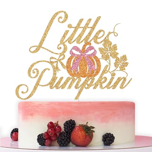 Kleiner Kürbis-Kuchenaufsatz, Kürbis-Babyparty-Dekorationen für Mädchen, Erntedankfest, Herbst, Halloween, Babyparty, Geburtstagsparty, Dekoration, goldfarbener rosa Glitzer Kleiner Kürbis-Kuchenaufsatz, Kürbis-Babyparty-Dekorationen für Mädchen, Erntedankfest, Herbst, Halloween, Babyparty, Geburtstagsparty, Dekoration, goldfarbener rosa Glitzer von Bytorjar