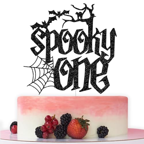 Spooky One Cake Topper, Halloween 1. Geburtstag Kuchen Topper Gruselige Baby Dekorationen Halloween Motto Erster Geburtstag Babyparty Party Dekorationen Schwarz Glitzer Spooky One Cake Topper, Halloween 1. Geburtstag Kuchen Topper Gruselige Baby Dekorationen Halloween Motto Erster Geburtstag Babyparty Party Dekorationen Schwarz Glitzer von Bytorjar