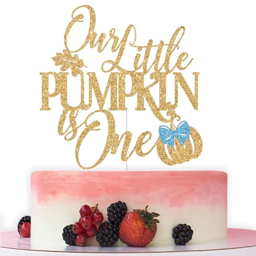 Unser kleiner Kürbis ist ein Tortenaufsatz, kleiner Kürbis zum ersten Geburtstag, Dekoration für Jungen, Herbst, Halloween, Kürbis, Babyparty, 1. Geburtstag, Party-Dekoration, Gold und Blau Unser kleiner Kürbis ist ein Tortenaufsatz, kleiner Kürbis zum ersten Geburtstag, Dekoration für Jungen, Herbst, Halloween, Kürbis, Babyparty, 1. Geburtstag, Party-Dekoration, Gold und Blau von Bytorjar