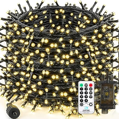 Bzavor Led Lichterkette Strom 105M 1000 LED mit Fernbedienung Timer Merkfunktion Lichterkette Wasserdicht für Innen Außen, LED Lichterkette mit Stecker Bzavor Led Lichterkette Strom 105M 1000 LED mit Fernbedienung Timer Merkfunktion Lichterkette Wasserdicht für Innen Außen, LED Lichterkette mit Stecker von Bzavor