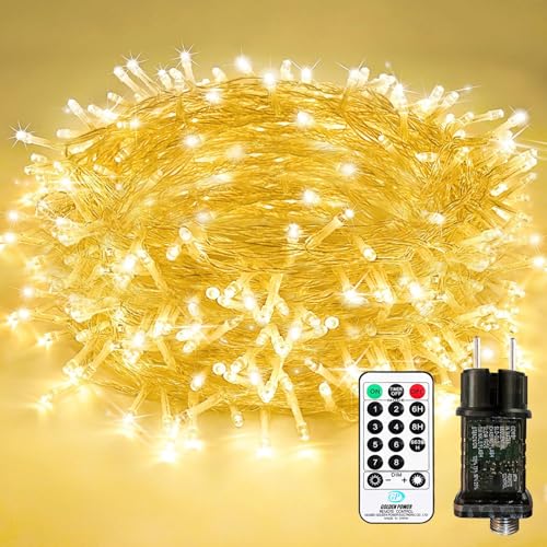 Bzavor 35M 300 LED Lichterkette mit Stecker Timer 8 Modi Merkfunktion IP65 Wasserdicht Valentinstag Deko Lichterkette Outdoor Led Außen Lichterkette Strom Lichterkette Innen für Hochzeit Deko von Bzavor