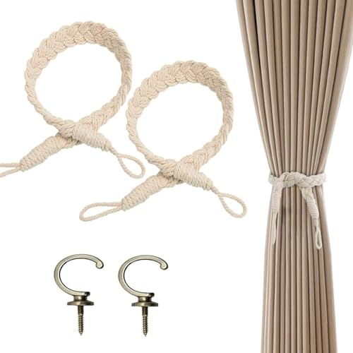 Bztzhm 4 Stück Vorhang Raffhalter, Dekorative Vorhänge Holdback, Curtain Rope, Handgemachte Vorhang Raffhalter, Curtain Rope Buckle, für Haus Office Dekoration Fenster Behandlung Bztzhm 4 Stück Vorhang Raffhalter, Dekorative Vorhänge Holdback, Curtain Rope, Handgemachte Vorhang Raffhalter, Curtain Rope Buckle, für Haus Office Dekoration Fenster Behandlung von Bztzhm
