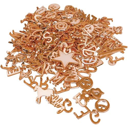 C CRYSTAL LEMON Rosegold Kunststoff Buchstaben Set für Filz Buchstabentafeln - 394 Teile Filztafel Buchstaben Zoll, 1,9 cm Buchstaben von C CRYSTAL LEMON