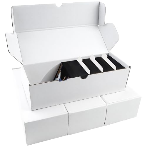C CRYSTAL LEMON Sammelkarten Aufbewahrungsbox, 4 Stück, Karten Aufbewahrungsbox für Baseball, Sportkartenaufbewahrung, Bulk Trading Card Box, Karton Aufbewahrungsbox von C CRYSTAL LEMON