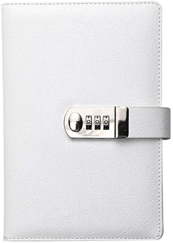Notizbuch Heft Notizblock Notebook mit Zahlenschloss, Größe: 14,721,7 cm/5,78,5 Zoll. Tagebuch mit Zahlenschloss aus PU-Leder in Mehreren Farben Notizbücher Notizheft (Color : F) von C H SZ CC