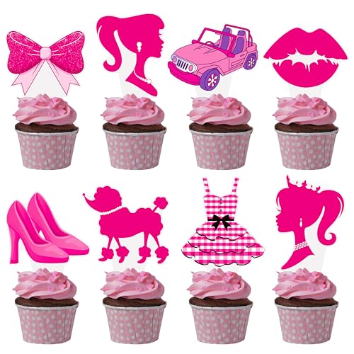 Cupcake-Aufsätze für Mädchen, Rosa, 48 Stück, Prinzessinnen-Cupcake-Aufsätze, Geburtstagsthema, Cupcake-Picks für Babyparty, Mädchen, Geburtstagsparty, Kuchendekorationen Cupcake-Aufsätze für Mädchen, Rosa, 48 Stück, Prinzessinnen-Cupcake-Aufsätze, Geburtstagsthema, Cupcake-Picks für Babyparty, Mädchen, Geburtstagsparty, Kuchendekorationen von C L cooper life