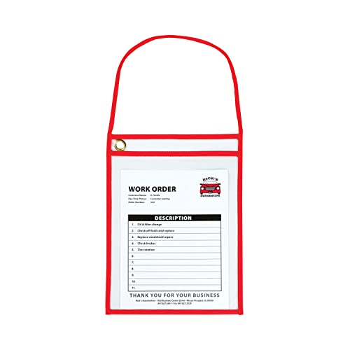 1-Pocket Shop Tickethalter mit Setrap und roter Naht, 75 Blatt, 9 x 12, 15 Stück pro Box 1-Pocket Shop Tickethalter mit Setrap und roter Naht, 75 Blatt, 9 x 12, 15 Stück pro Box von C-LINE