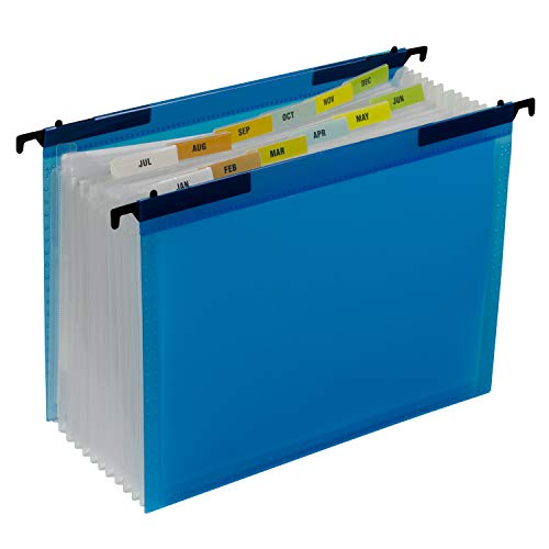 C-Line 58215 Fächermappe mit 13 Fächern, 21,6 x 27,9 cm, Hellblau von C-LINE