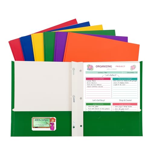 C-Line Laminierte Papiermappe mit 2 Fächern, verschiedene Grundfarben, 50 Stück von C-LINE