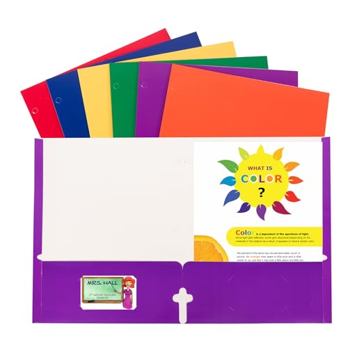 C-Line Laminierte Papiermappe mit 2 Fächern und 3 Löchern, verschiedene Grundfarben, 50 Stück C-Line Laminierte Papiermappe mit 2 Fächern und 3 Löchern, verschiedene Grundfarben, 50 Stück von C-LINE